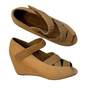 Jeffrey Campbell Elgie wedge pump with woven strap Sz 7.5
